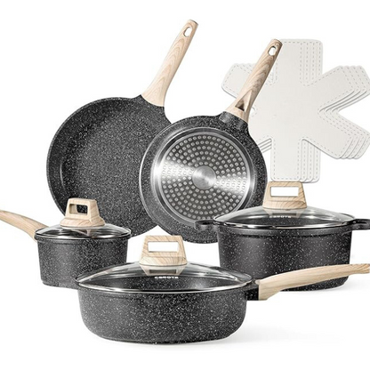 12 pcs Non Stick Pots and Pans Set - SimplyKoolThings